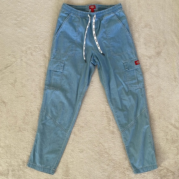 Dickies Light Denim Drawstring Cargo Pants - Picture 3 of 13